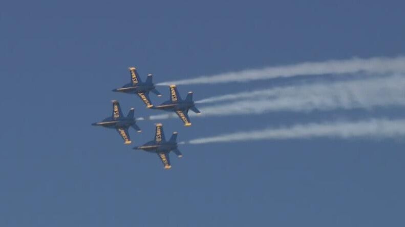 Blue Angels roar back over San Francisco after weather conditions threaten Fleet Week show — CBS Bay Area (KPIX), Cupertino Arts news