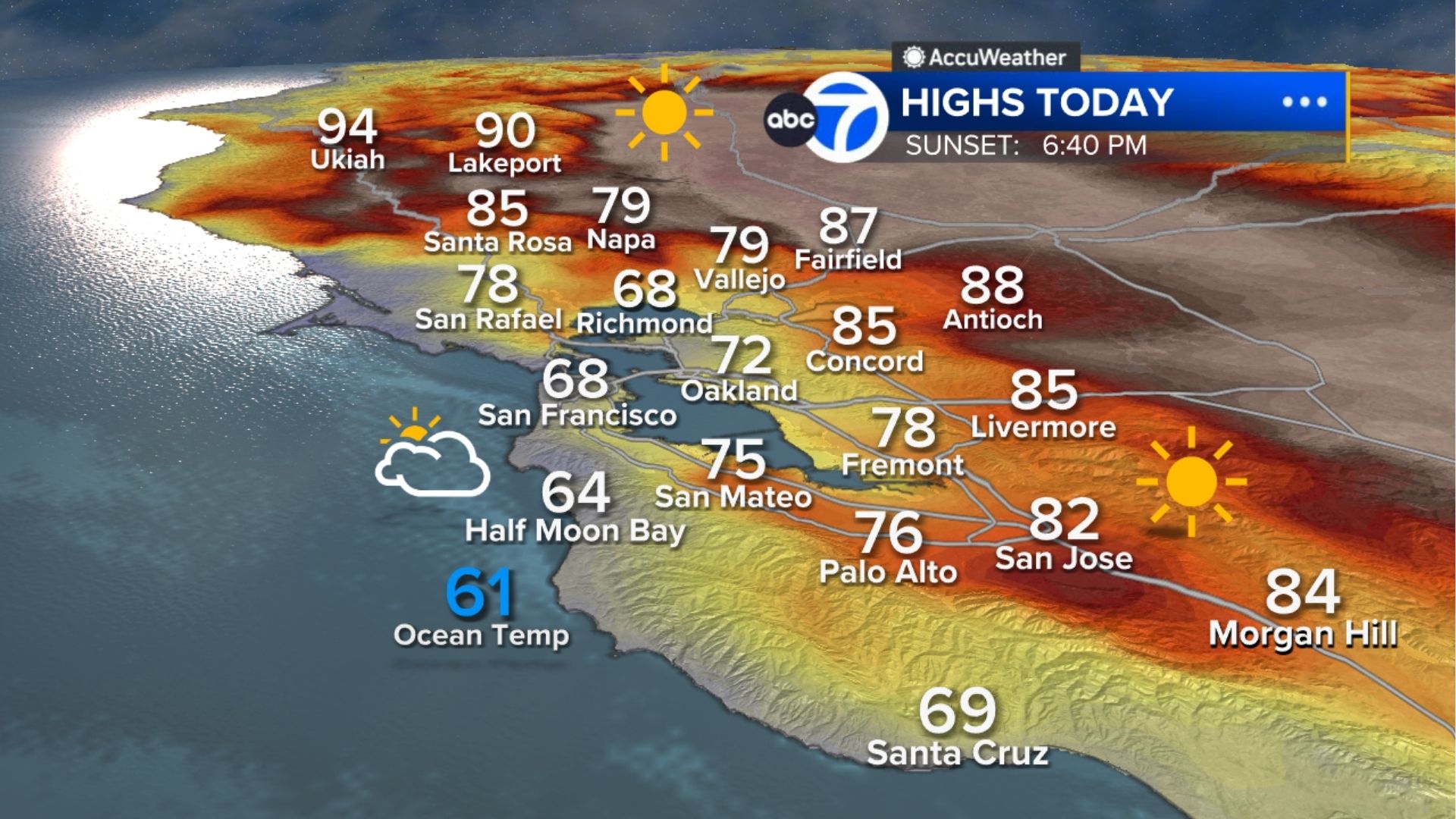 AccuWeather Forecast: Relief from heat is here with fog along the coast
       — ABC 7 Bay Area, Cupertino Community news