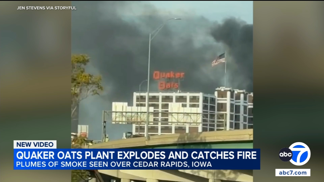 Explosion and fire erupt at Quaker Oats plant in Cedar Rapids, Iowa; no injuries
       — ABC 7 Bay Area, Cupertino Business news