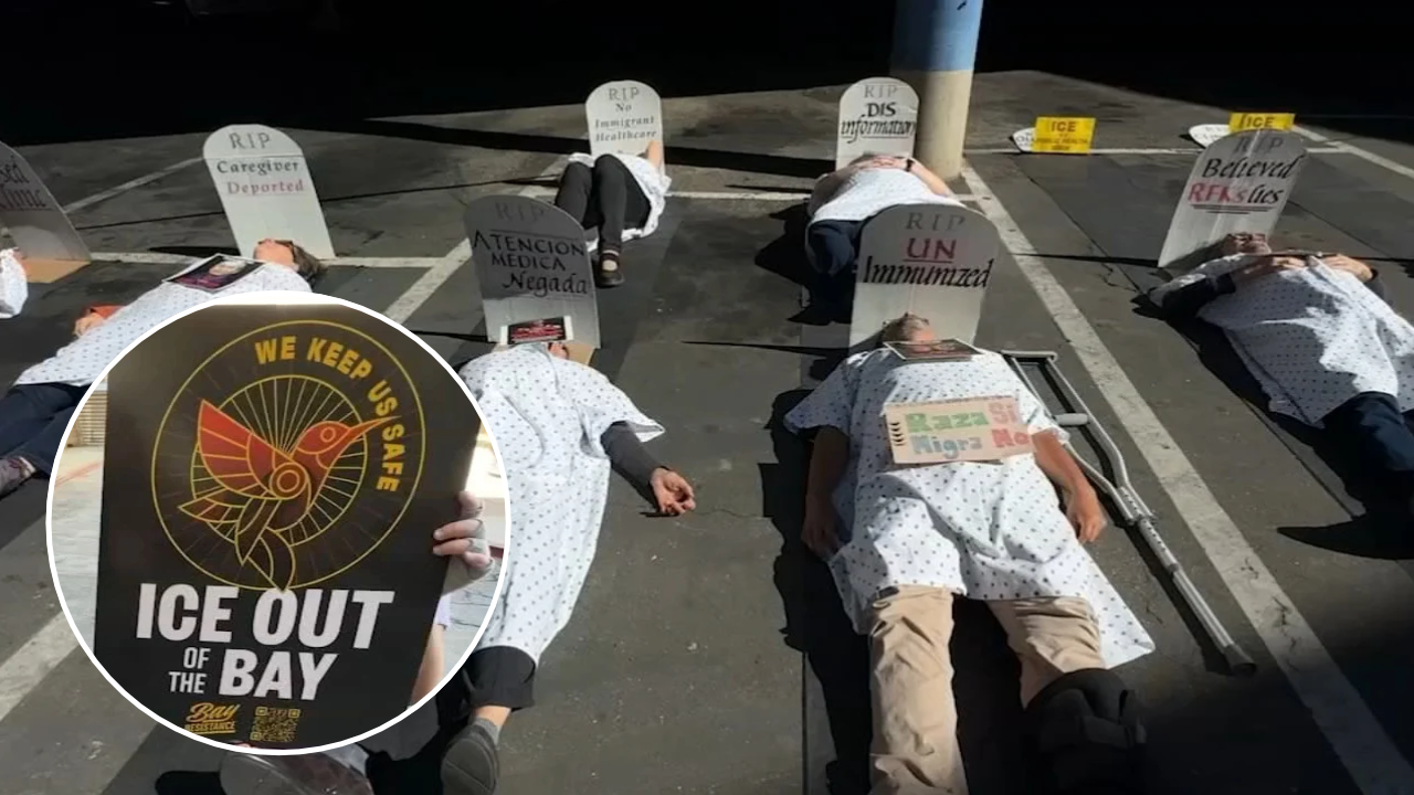 Activists demand end to ICE activity at Oakland's Eastmont Mall, stage 'die-in' demonstration
       — ABC 7 Bay Area, Cupertino Real Estate news