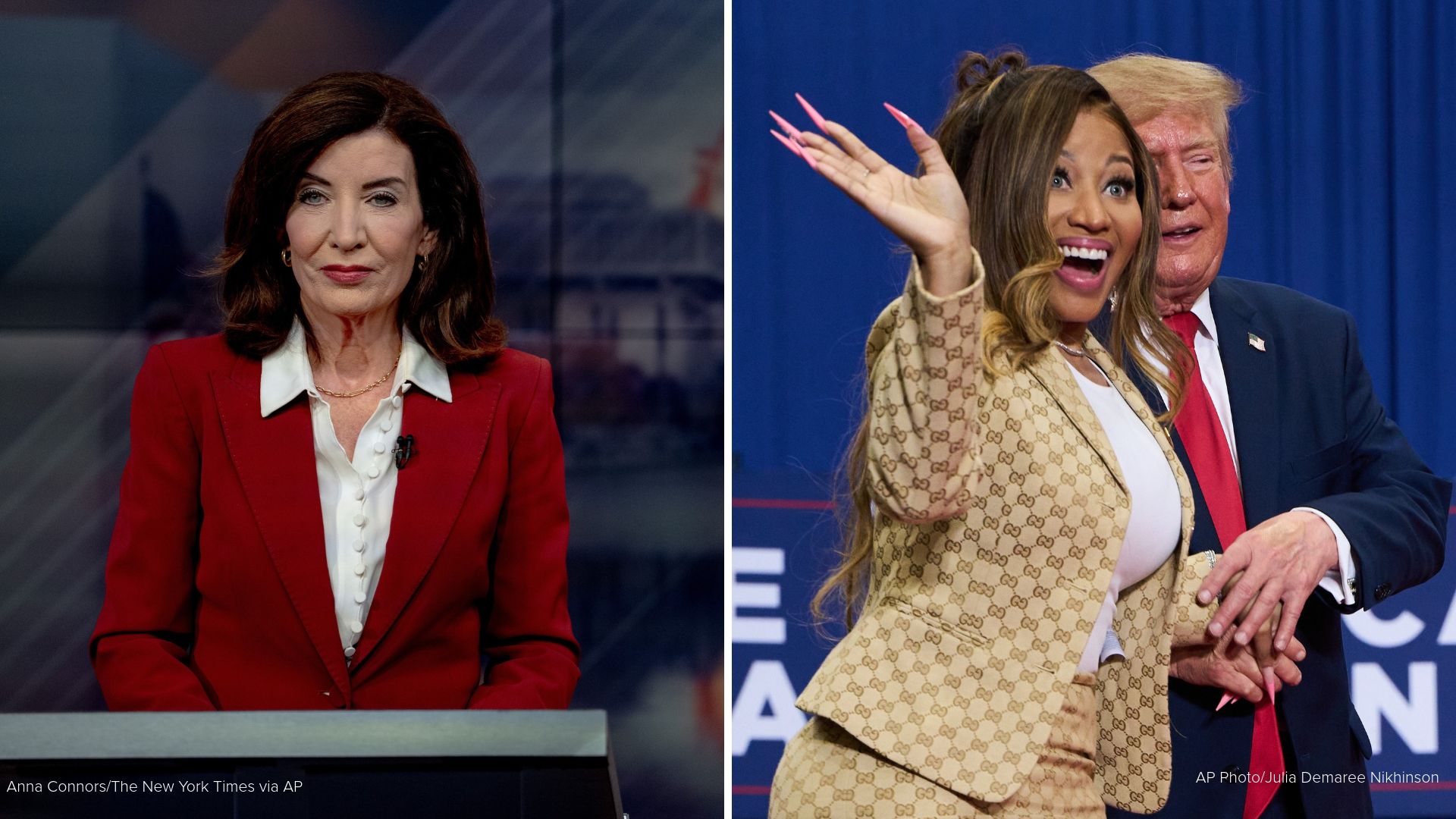 New York Governor Kathy Hochul responds after rapper Nicki Minaj calls her 'evil'
       — ABC 7 Bay Area