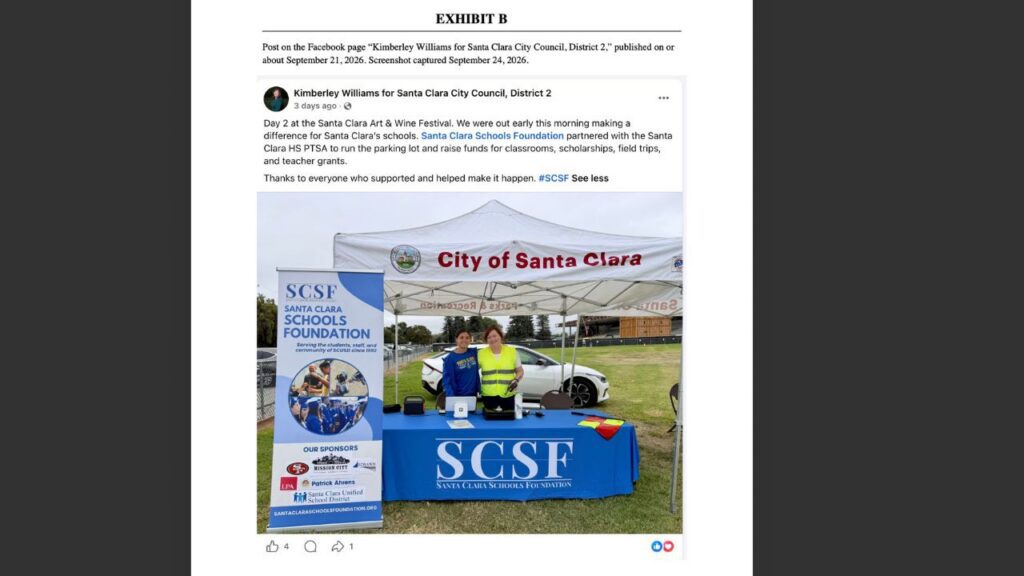 Santa Clara candidate faces complaint over campaign post — San Jose Spotlight, Cupertino Technology news