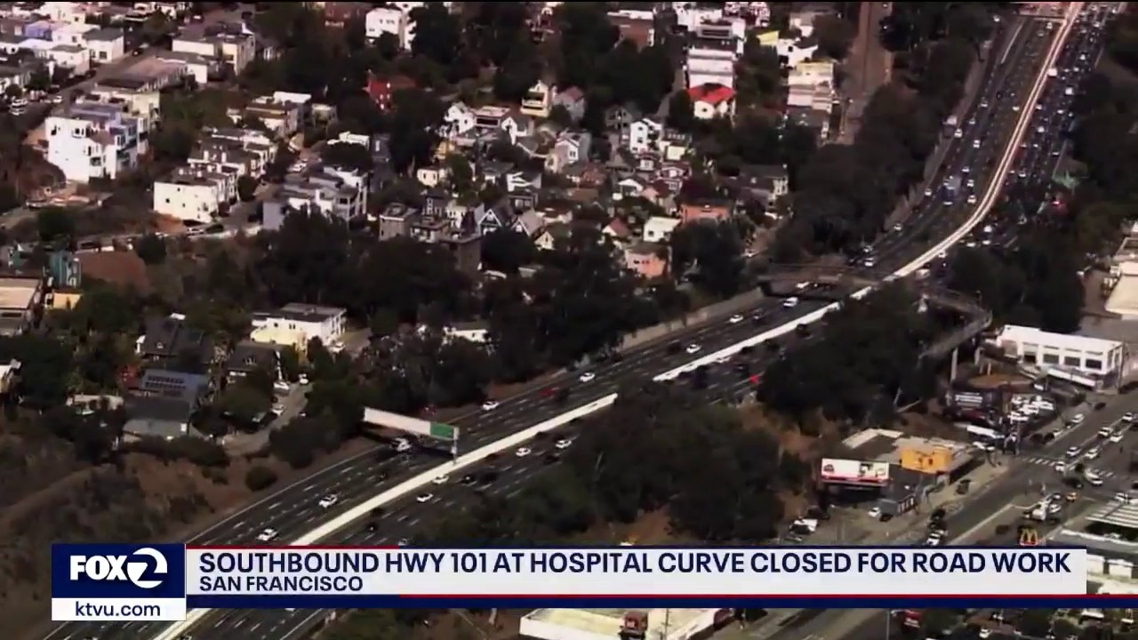 Highway 101 at Hospital Curve in SF closes for weekend rehab work — KTVU FOX 2 Bay Area, Cupertino Health news