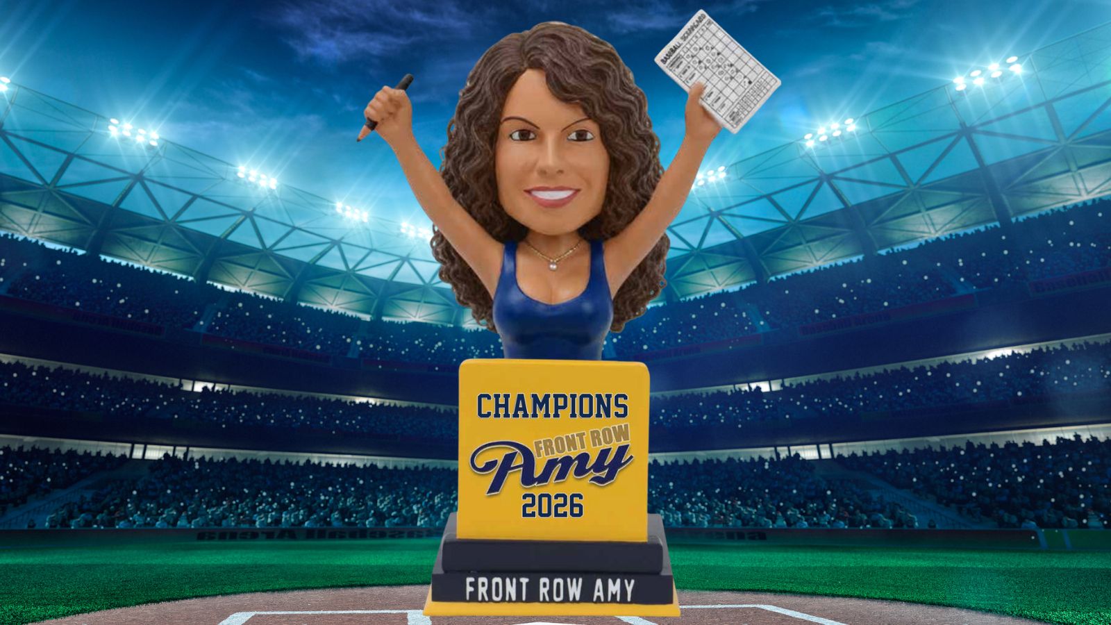 Front Row Amy gets bobblehead celebrating Brewers' World Series win — KTVU Sports
